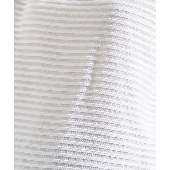 Simple by Suzanne Betro Ivory Stripe Sheer Boatneck Tunic Size L - Picture 5 of 5